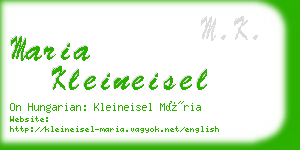 maria kleineisel business card